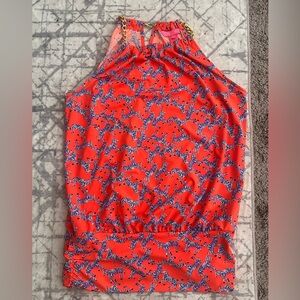 EUC Lilly Pulitzer Bowen Zebra Print Halter Top